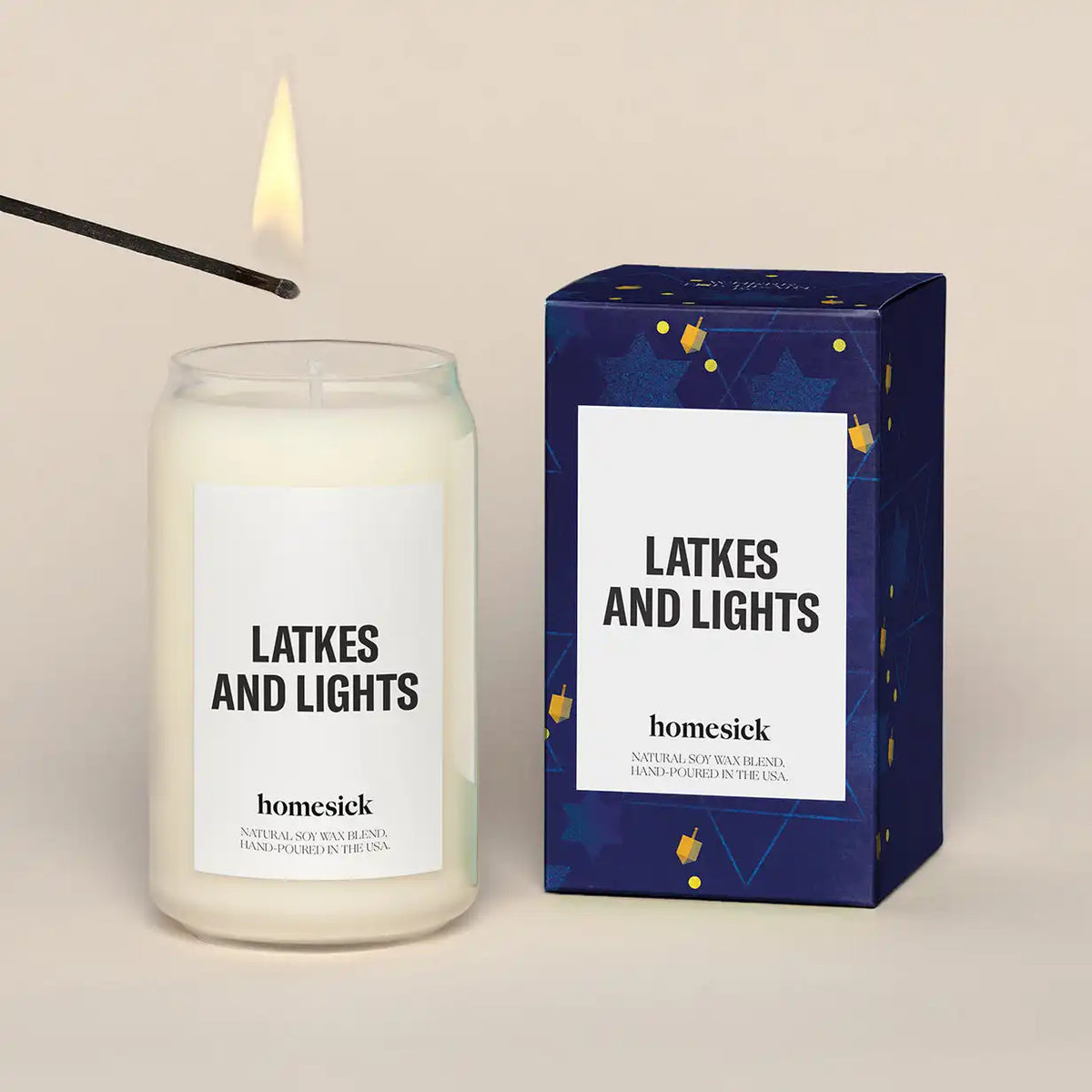 Latkes and Lights Candle