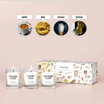 EuroTrip Mini Candle Trio